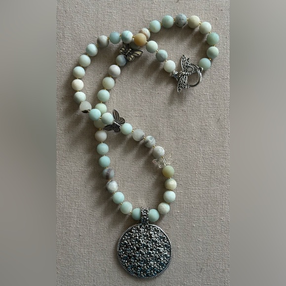 26-1/2 inch Amazonite bead necklace NWOT - Picture 6 of 13